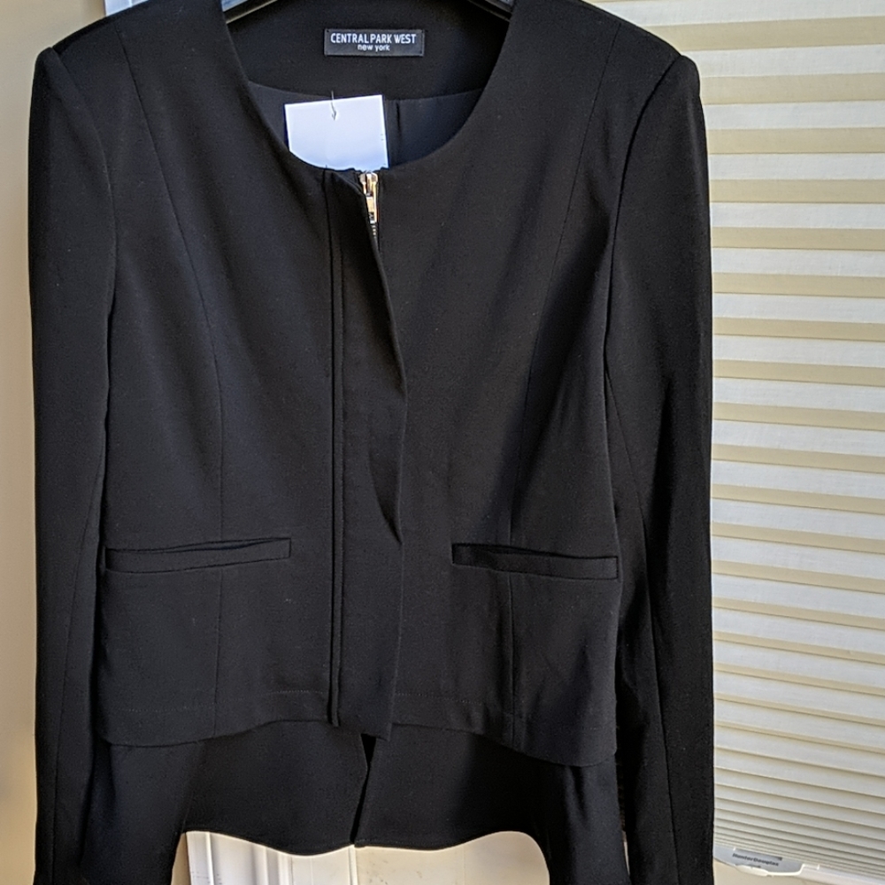 Black blazers with peplum